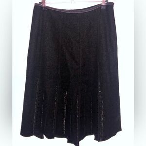 Vintage Imperial 100% Wool Skirt Black Size 2